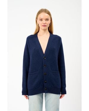 The Elder Statesman Heavy Cardigan - Blue