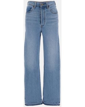 Levi's Jeans Ribcage Full Length Recrafted Med Worn In - Blu