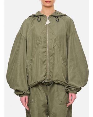The Attico Bomber In Nylon - Verde