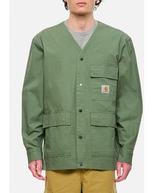 Carhartt Camicia Elroy Jac Cotone Columbia Ripstop - Verde
