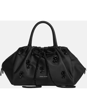 Simone Rocha Borsa Con Manico E Ricami - Nero