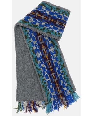 Dries Van Noten Sciarpa Marka - Blu