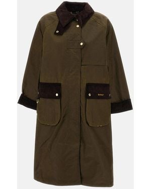 Barbour Giacca Cerata Kirklees - Marrone
