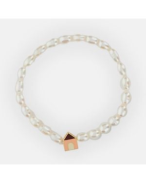 Aliita Bracciale Casita Bold Perla Enamel - Bianco