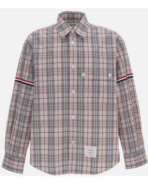 Thom Browne Camicia A Quadri Oversize - Multicolore
