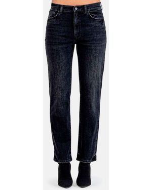 AG Jeans Lanzarote Pantaloni In Denim Dritti A Vita Media - Blu