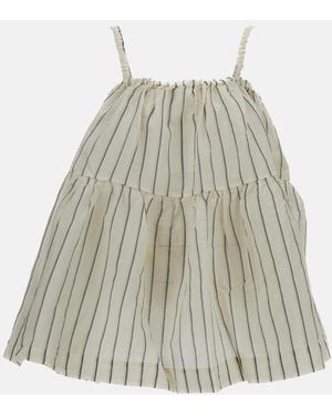 Casey Casey Top A Righe Senza Maniche - Bianco