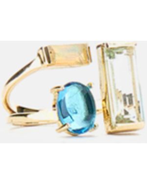 Aliita Anello Doble Baguette Oval - Metallizzato