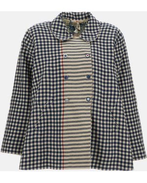 Péro Giacca Reversibile Doppiopetto - Grigio