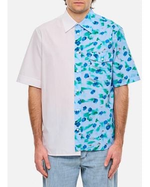 Marni Camicia A Maniche Corte Stampata - Blu