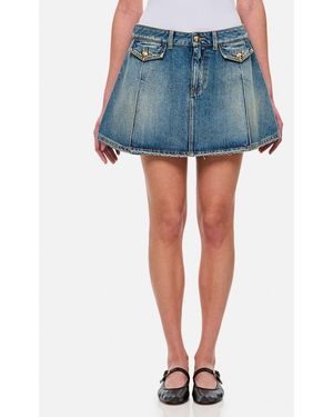 McQueen Minigonna In Stone Washed - Blu