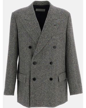 Dries Van Noten Blazer Doppiopetto Oversize Bosier - Grigio