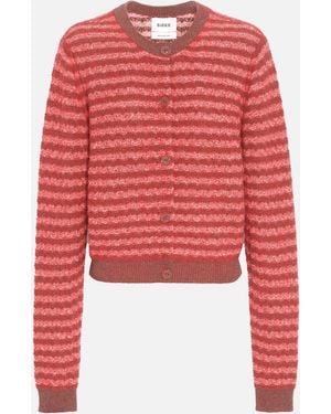Barrie Plated Stripes Cardigan - Rosso