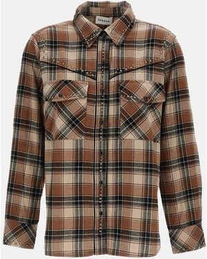 P.A.R.O.S.H. Camicia Western Con Borchie - Marrone