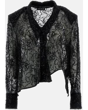 The Attico Superattico10 Camicia Con Ricami - Nero