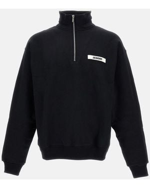 Jacquemus Felpa Zon Zip 'Le Camionneur Gros Grain' - Blu