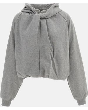 Dries Van Noten Felpa Con Cappuccio - Grigio