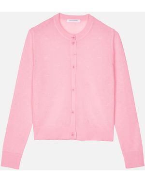 Cecilie Bahnsen Cbfloh Cardigan Pretty Bow Knit - Rosa