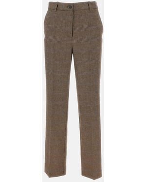 P.A.R.O.S.H. Pantaloni A Quadri - Marrone