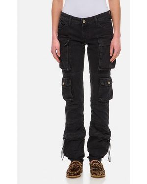 The Attico Essie Pantaloni Cargo Denim - Nero