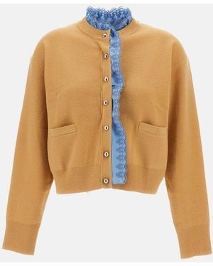 Rabanne Cardigan Con Dettagli - Bianco