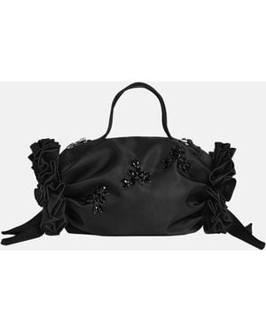 Simone Rocha Borsa Mini Double Ribbon Rosette - Nero