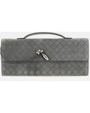 Bottega Veneta Clutch Andiamo Nappa Suede - Grigio