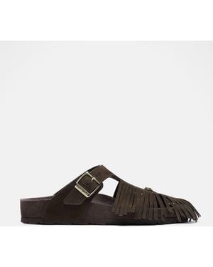 Birkenstock X Etro Gizeh Long Fringes Leve Exq - Nero