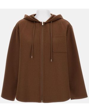 Max Mara Giacca In Misto Lana E Seta Mina - Marrone