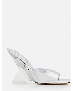 The Attico 105mm Cheope Heeled Mules - Bianco
