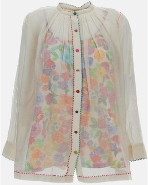 Péro Blusa Misto Seta - Multicolore