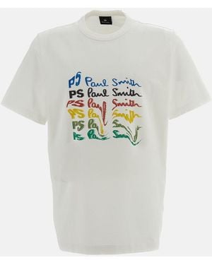 Paul Smith Maglietta Con Stampa Logo - Bianco