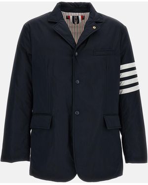 Thom Browne Soprabito Imbottito Poly Tech 4- Bar - Blu