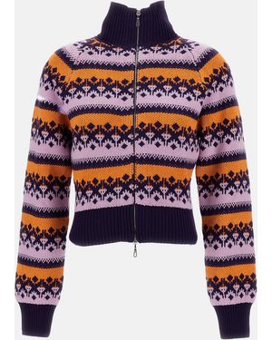 Rabanne Cardigan Corto Con Zip - Rosso