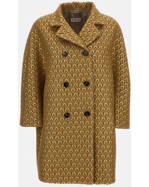 Alberto Biani Cappotto Doppiopetto Jacquard - Metallizzato