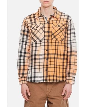 Backsideclub Giacca Camicia Marmorized - Marrone