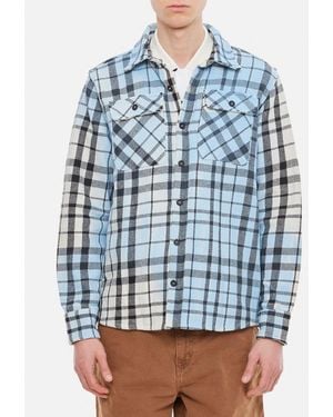 Backsideclub Giacca Camicia Marmorized - Blu