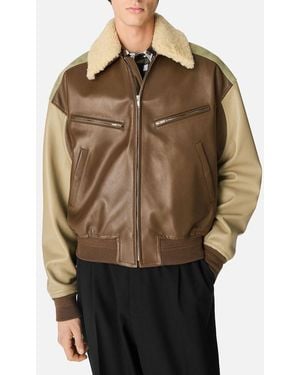 Bottega Veneta Blouson In Pelle - Marrone