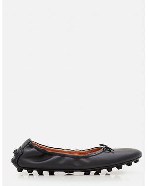 Tod's Gommino Leather Ballet Flats - Bianco