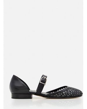 DURAZZI MILANO Ballerina In Pelle Traforata - Nero