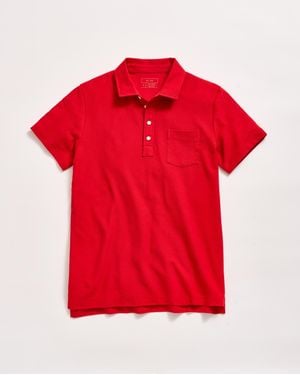 Billy Reid Pique Pensacola Polo - Red