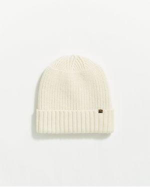 REID Wool Ribbon Beanie - White
