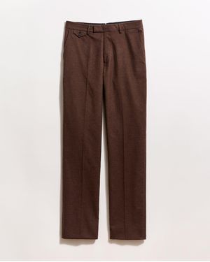 Billy Reid Flannel Flat Front Trouser - Brown
