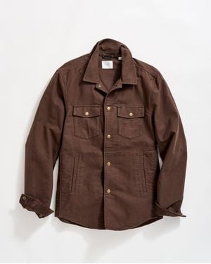 Billy Reid Moleskin Mo Shirt Jacket - Brown