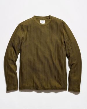 Billy Reid Herringbone Crew - Green