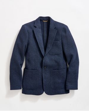 Billy Reid Herringbone Dylan Jacket - Blue