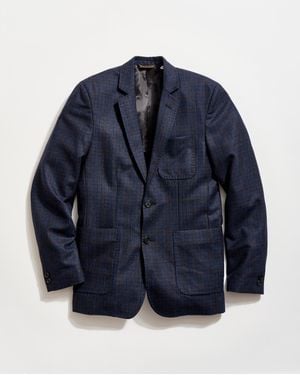 Billy Reid Virgin Wool Plaid Archie Jacket - Blue