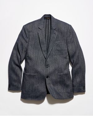 Billy Reid Herringbone Archie Jacket - Blue