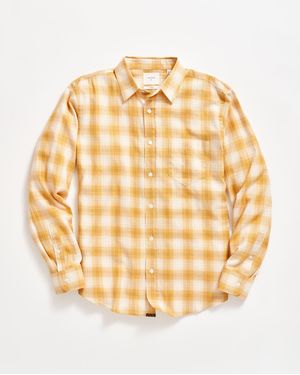 Billy Reid Bold Shadow Plaid Cypress Shirt - Metallic