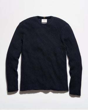 Billy Reid Martin Mini Waffle Crew - Blue
